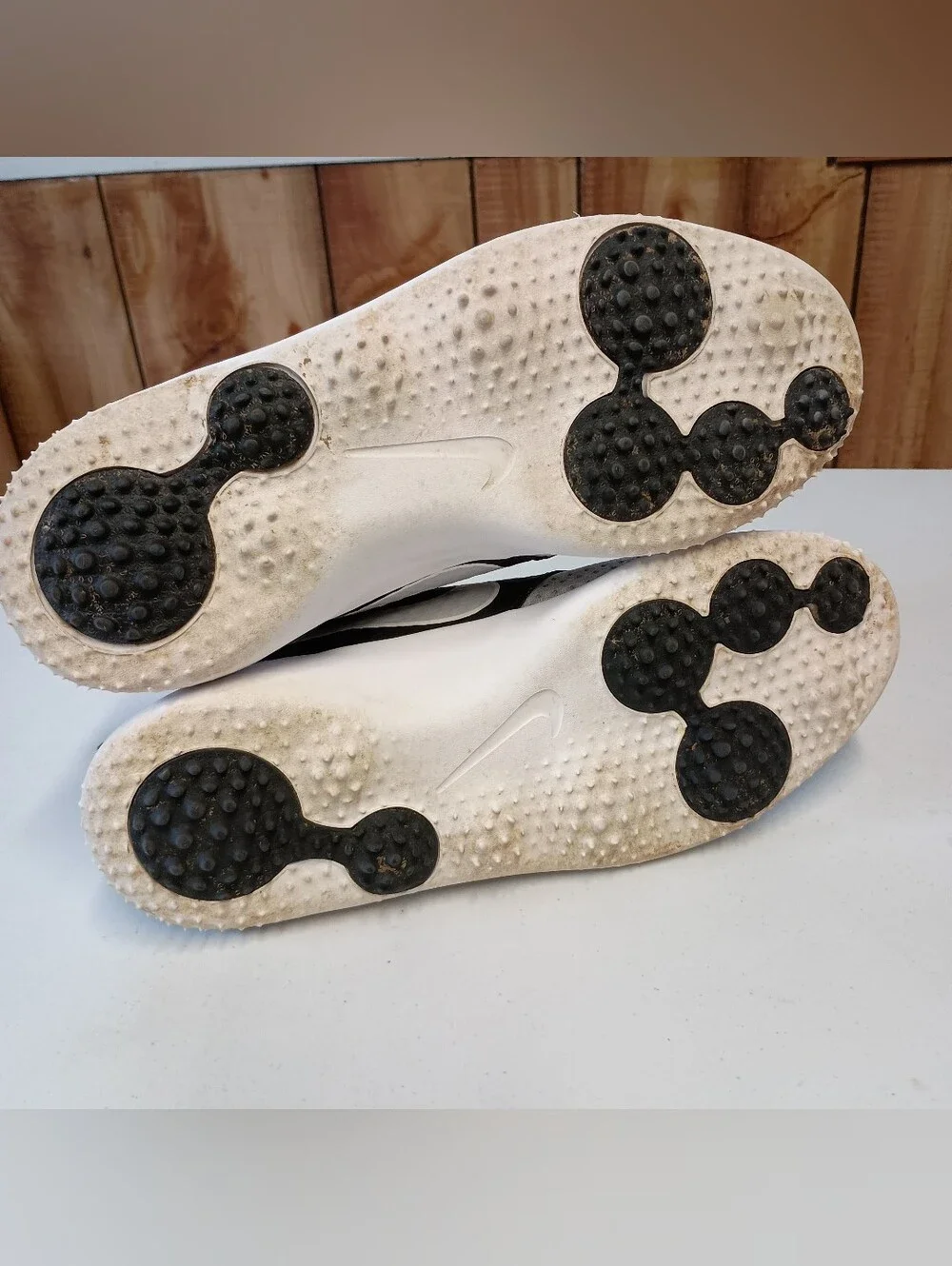 Nike Spikeless Roshe Golf Shoes 6 Youth Pure Platinum LGWT Mesh Upper Sneaker